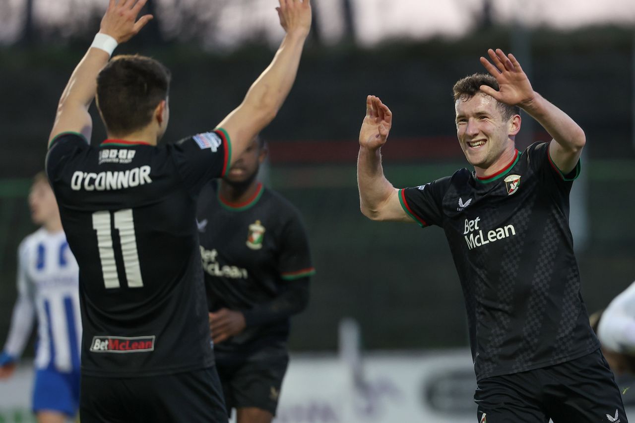 Irish League Glentoran Coleraine Glens Hat Trick Hero David Fisher