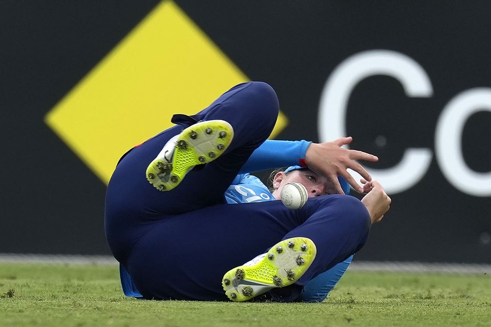 Sophie Ecclestone dropped a catch (Rick Rycroft/AP)