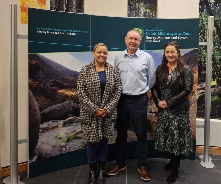 Sinead Boyle, Cllr Mickey Larkin and Cllr Clare McConville-Walker