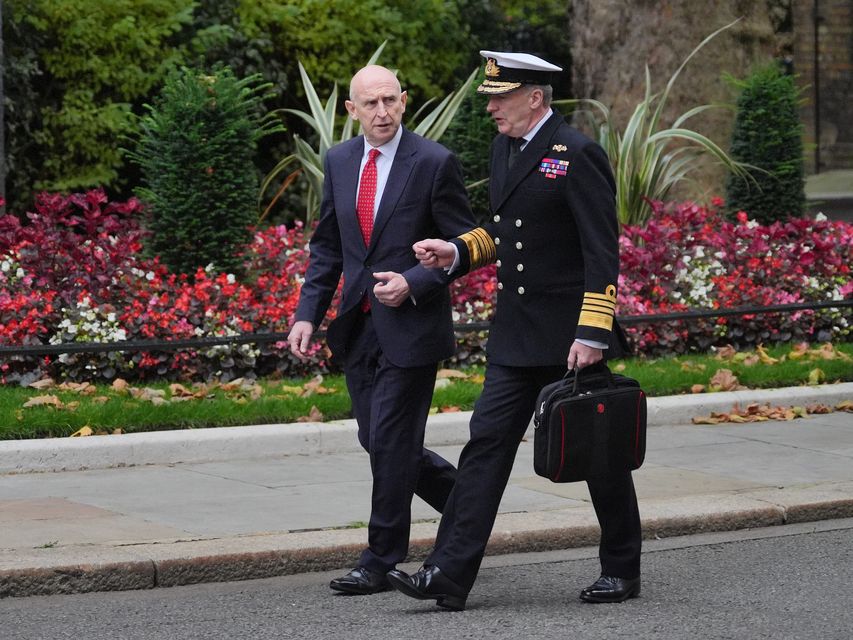 Defence Secretary John Healey and Chief of the Defence Staff Admiral Sir Tony Radakin will both take part in talks in Paris (Jonathan Brady/PA)