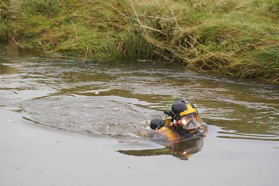 A police diver joined the major operation to find Tom Voyce (Owen Humphreys/PA)