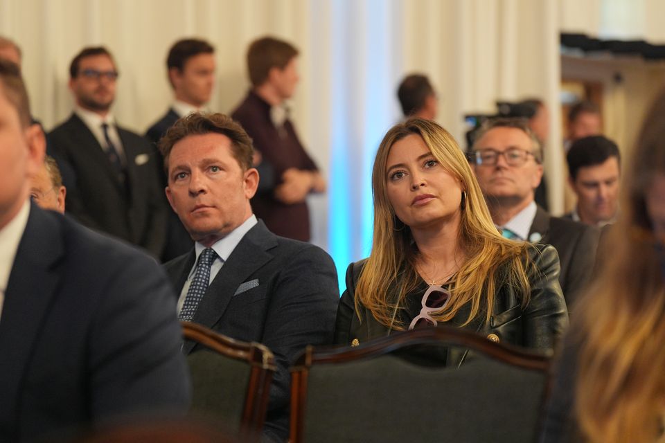 Holly Valance and Nick Candy at a Reform UK event in July (Yui Mok/PA)