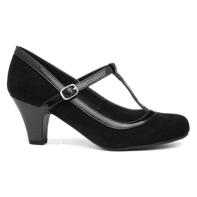 Faux suede court shoe, £14.99, Shoe Zone