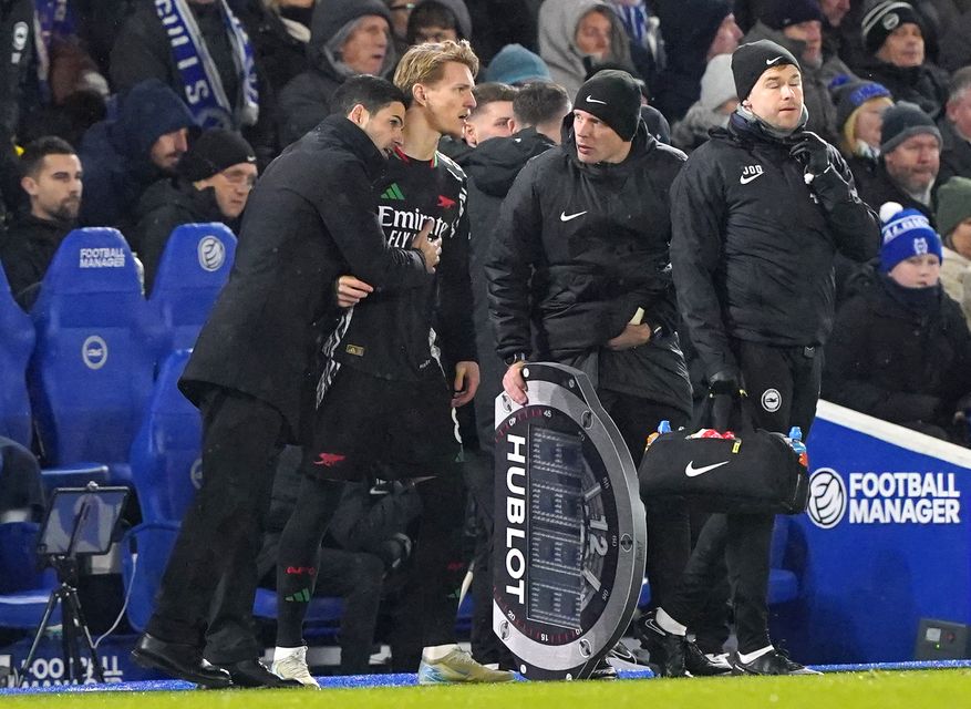 Martin Odegaard came off the bench (Jonathan Brady/PA)