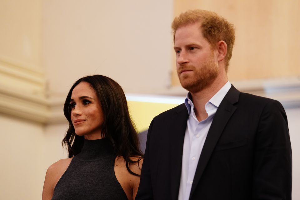 Meghan and Harry have been raising awareness about potential online harm to young people (Jordan Pettitt/PA)