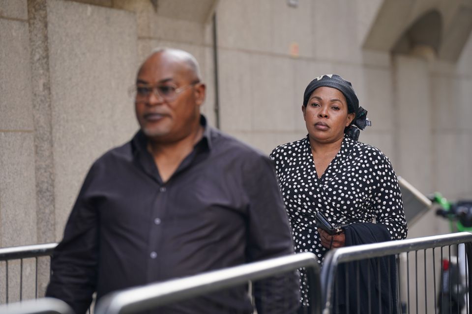 Mr Kaba’s parents Prosper Kaba and Helen Lumuanganu have sat through painstaking analysis of what happened on the night their son died (Lucy North/PA)