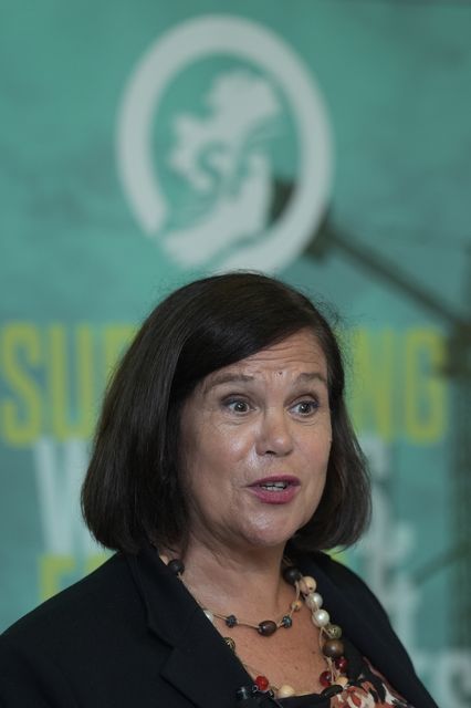 Sinn Fein president Mary Lou McDonald at the launch of the alternative Budget (Brian Lawless/PA)