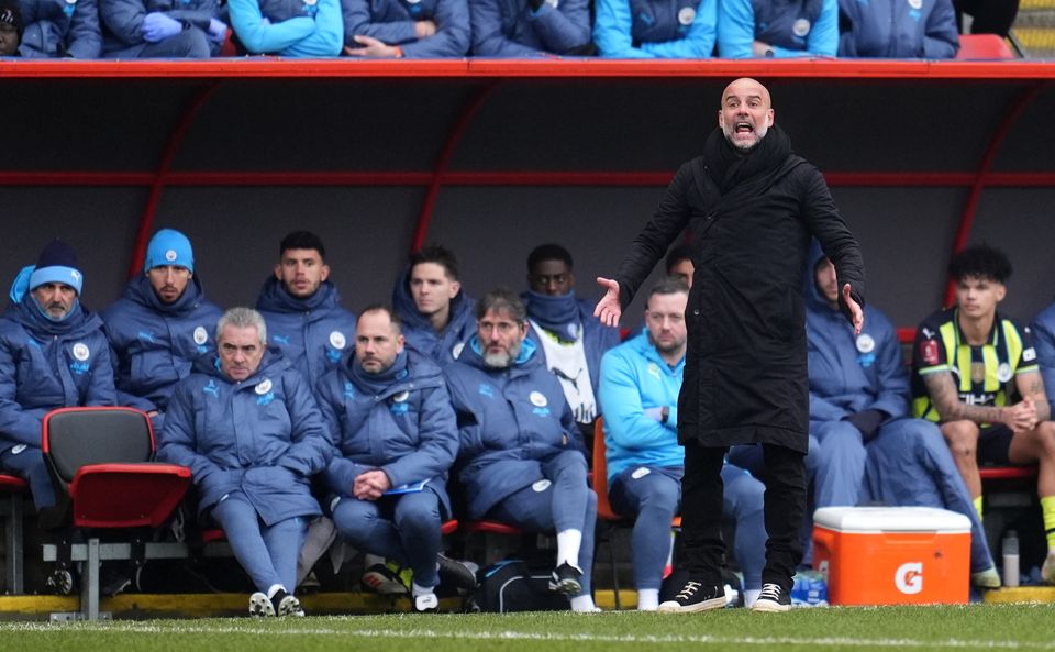 Pep Guardiola’s side got the job done in the end (Adam Davy/PA)