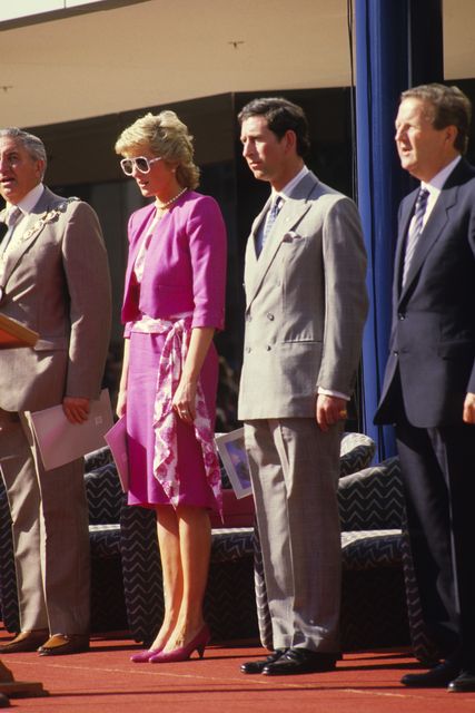 The Prince and Princess of Wales in the sunshine at Wollongong, south of Sydney, in 1988 (Ron Bell/PA)