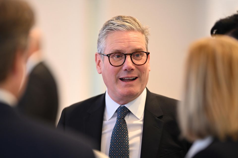 Prime Minister Sir Keir Starmer with business leaders in New York (Leon Neal/PA)