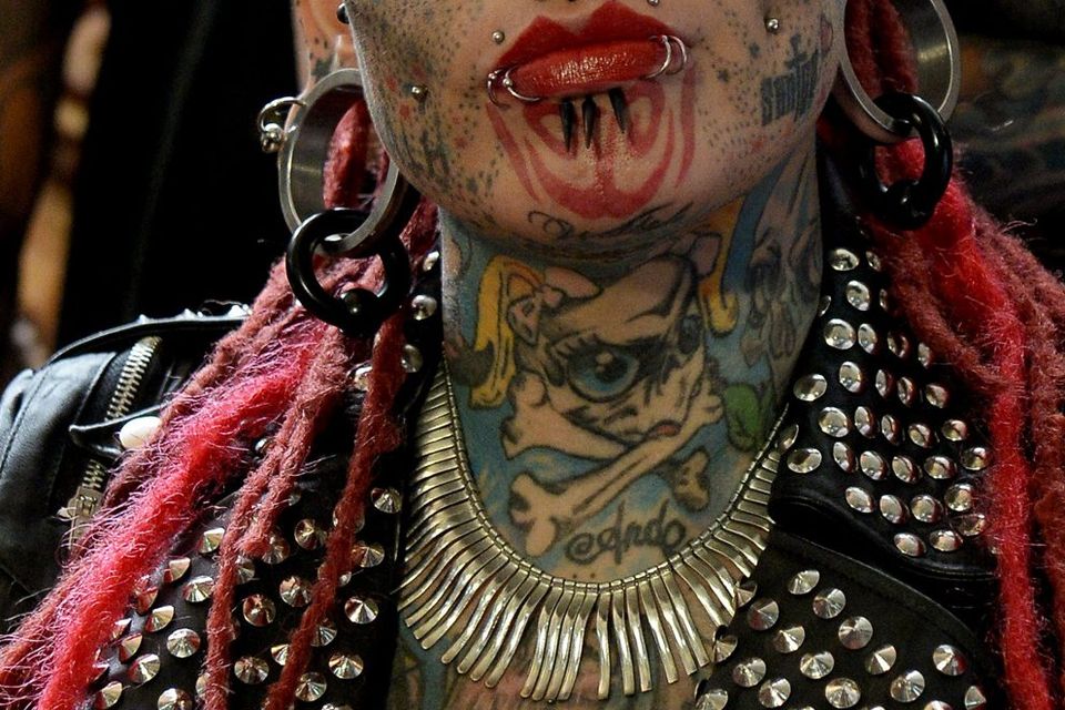 Venezuela Expo Tattoo 2015: Extreme body art from 'Vampire Woman' to 109mm  earlobes 