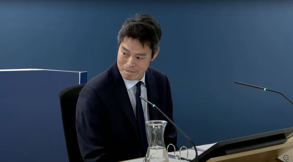 Professor Kevin Fong, former national clinical adviser in emergency preparedness resilience and response, giving evidence to the UK Covid-19 Inquiry (UK Covid-19 Inquiry/PA)