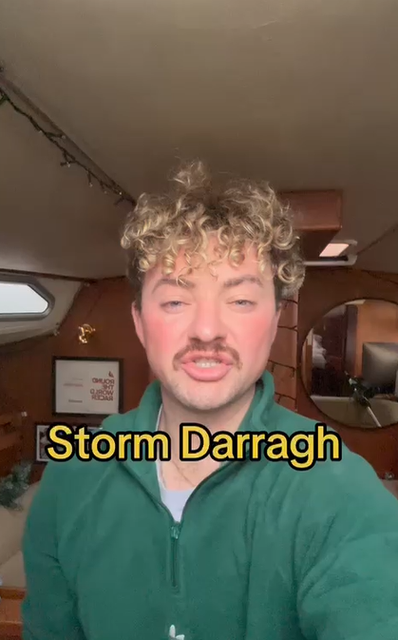 Ed has been documenting his experience of the storm on TikTok (Ed Coll/PA)