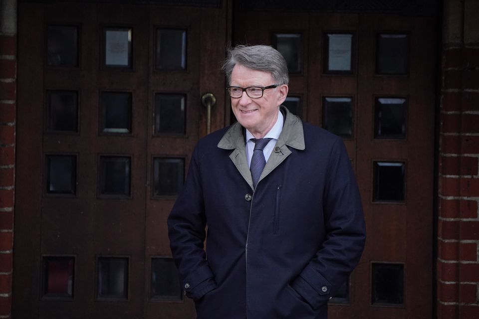 Former Labour minister Lord Mandelson (Jonathan Brady/PA)