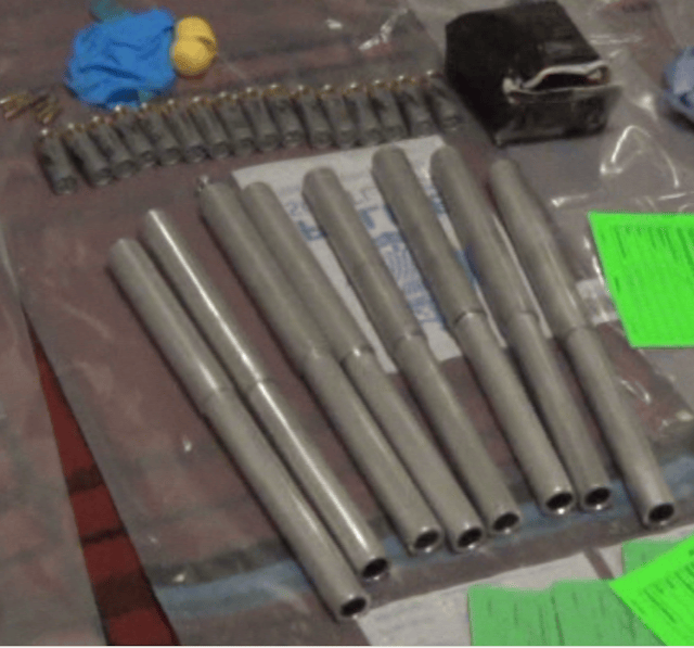 Pipes found in Salvatore Lupi’s flat which were made to create zip guns (COPFS/PA)