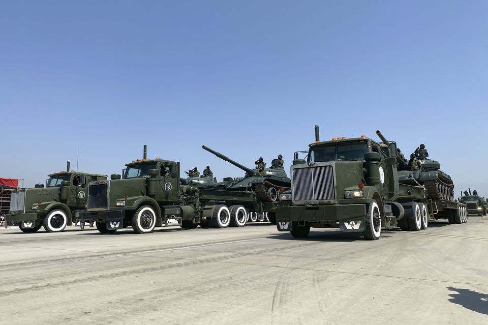 The Taliban displayed military hardware (Siddiqullah Alizai/AP)