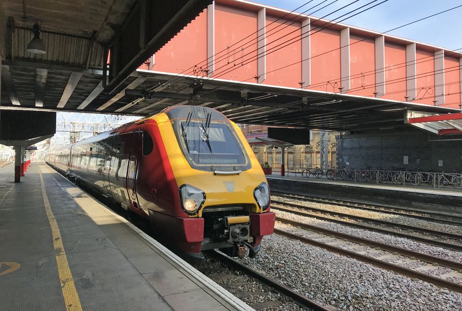 A train at Crewe Station (Martin Keene/PA)