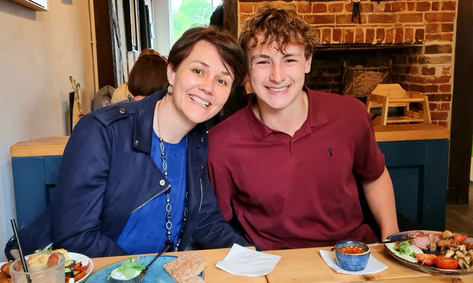 Jonty, pictured with his mother, is now 17 (Handout/PA)