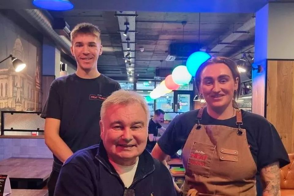 Eamonn with some staff. Photo credit: Stix and Stones Meat Wagon