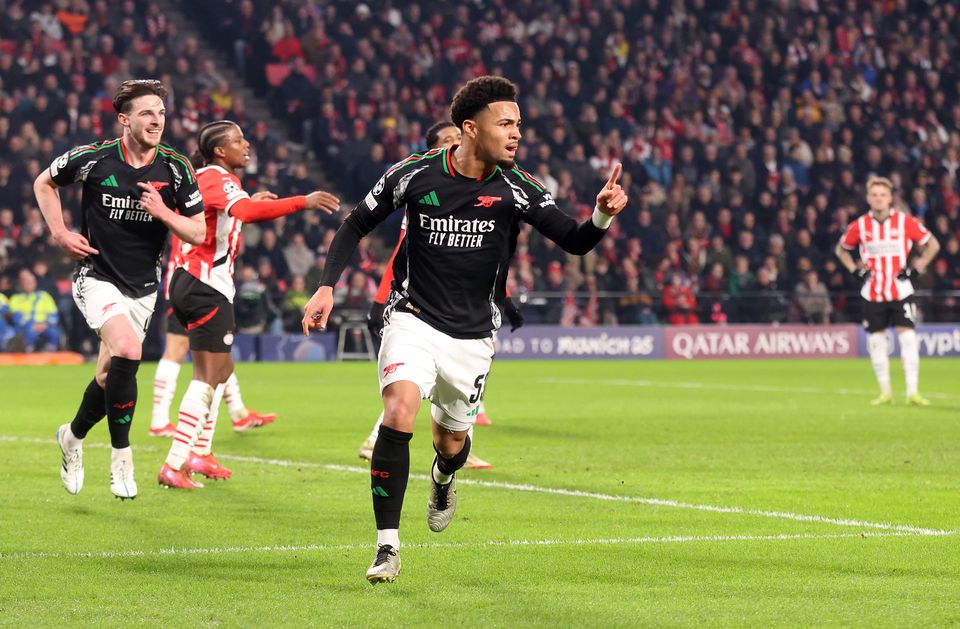 Ethan Nwaneri scored for Arsenal (Peter Lous/PA)