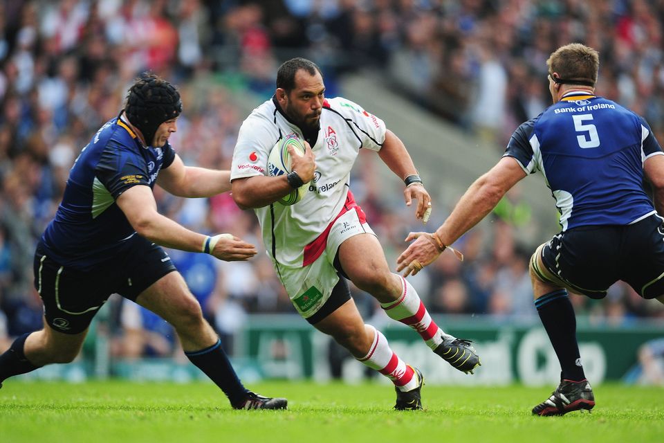 John Afoa on the charge for Ulster during the 2012 Heineken Cup Final defeat by Leinster