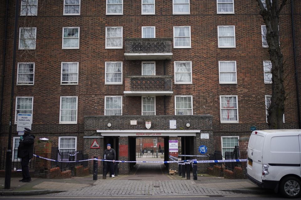 A police cordon near the scene in Bodney Road in Hackney (Yui Mok/PA)