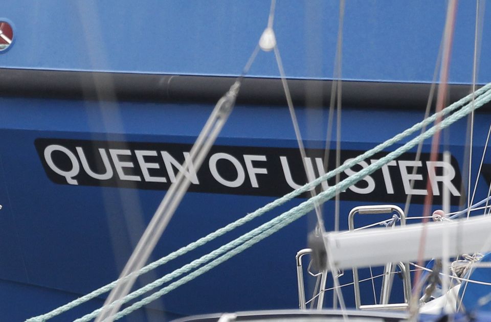 The Fishery Protection boat that has been renamed Queen of Ulster, seen here at Bangor Marina.