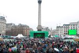thumbnail: People gather at Trafalgar Square at the Mayor of London's St Patrick's Day Parade and Festival in London. Daniel Leal-Olivas/PA Wire.