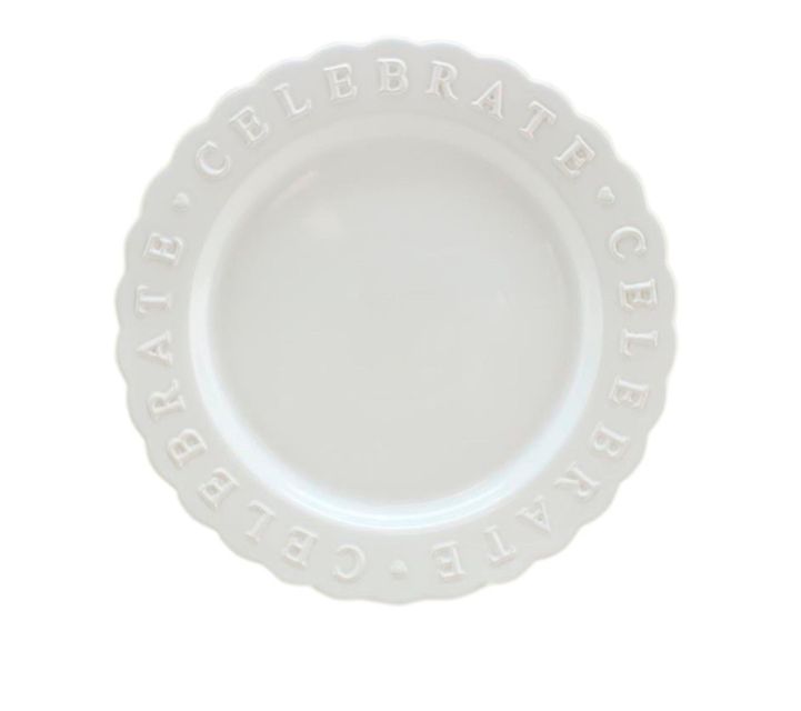 Celebrate plate, £35, The White Company