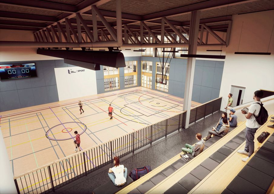 A four-court sports hall will be part of the new complex at Nelson Place