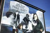 thumbnail: Bernadette McAliskey as portrayed in a mural on the side of a house in the Bogside area of Londonderry