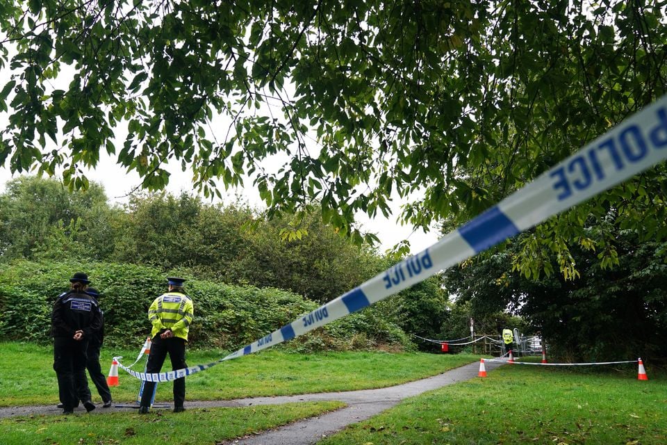 Police attended the scene in Franklin Park (Jacob King/PA)