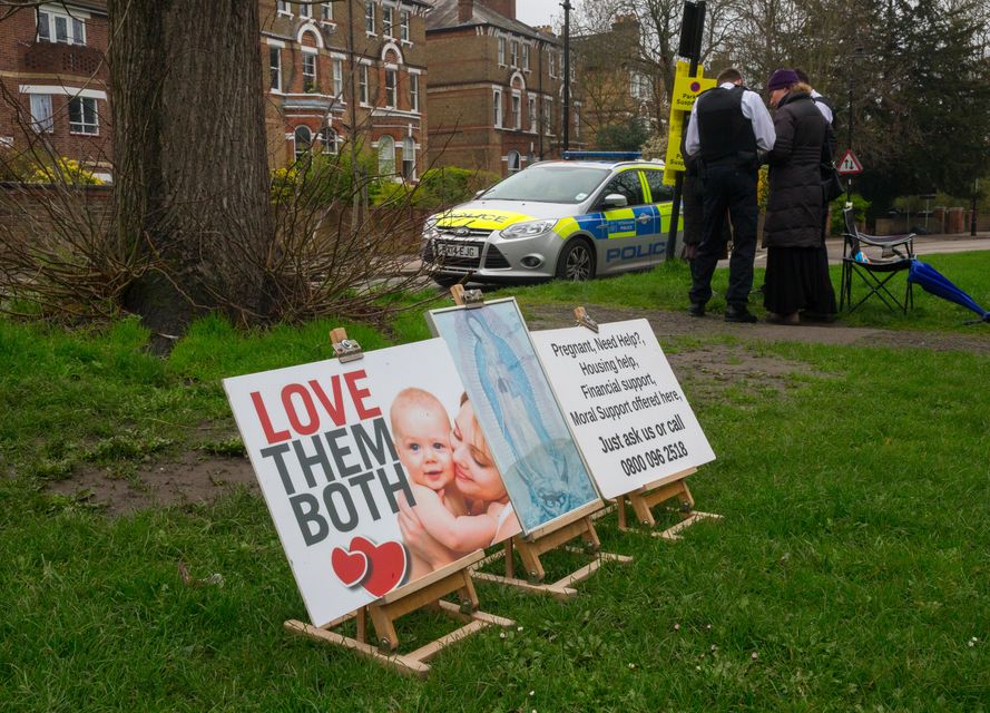 The first council-enacted safe access zone came into force at an abortion clinic in Ealing, west London, in 2018 (PA)