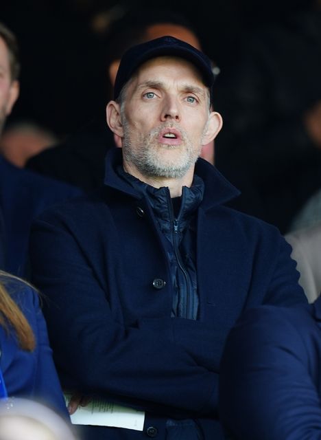 Thomas Tuchel in the stands at Selhurst Park (Zac Goodwin/PA).