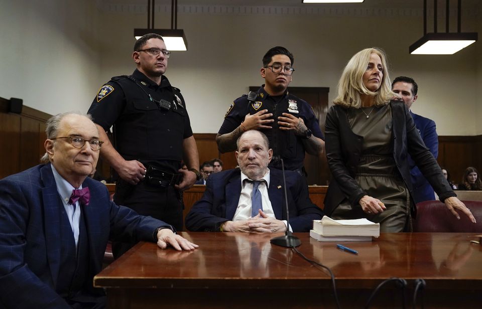 Former film producer Harvey Weinstein during Wednesday’s hearing (Timothy A Clary/Pool Photo via AP)