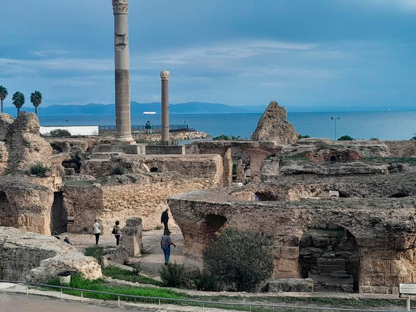 The Roman baths at Carthage, on the edge of the Lake of Tunis