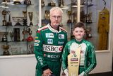 thumbnail: Recently crowned World Rotax 125 Mini Max Champion, Rory Armstrong, from Downpatrick shares a karting session with Eddie Irvine at the Formula One driving ace’s EI Sports kart track in Bangor, Co Down. (Photo by Graham Baalham-Curry)