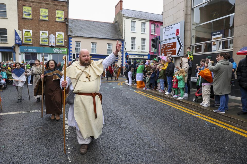 Thousands turned out on the streets of Downpatrick for the Saint Patrick’s Day festivities (PressEye)