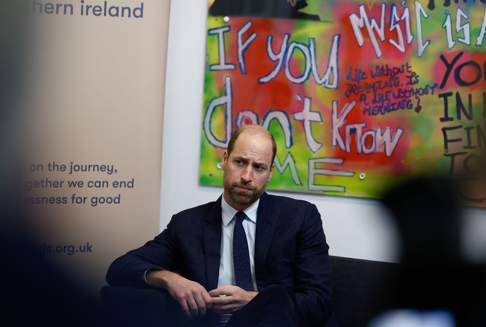 William spoke to young people about their experiences and the support they have received (Jason Cairnduff/PA)