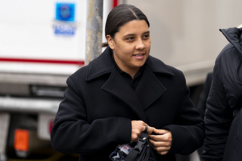 Sam Kerr arrives at Kingston Crown Court (Jordan Pettitt/PA)