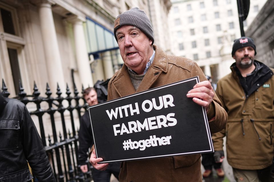 Jeremy Clarkson joined a protest by farmers last month (Aaron Chown/PA)