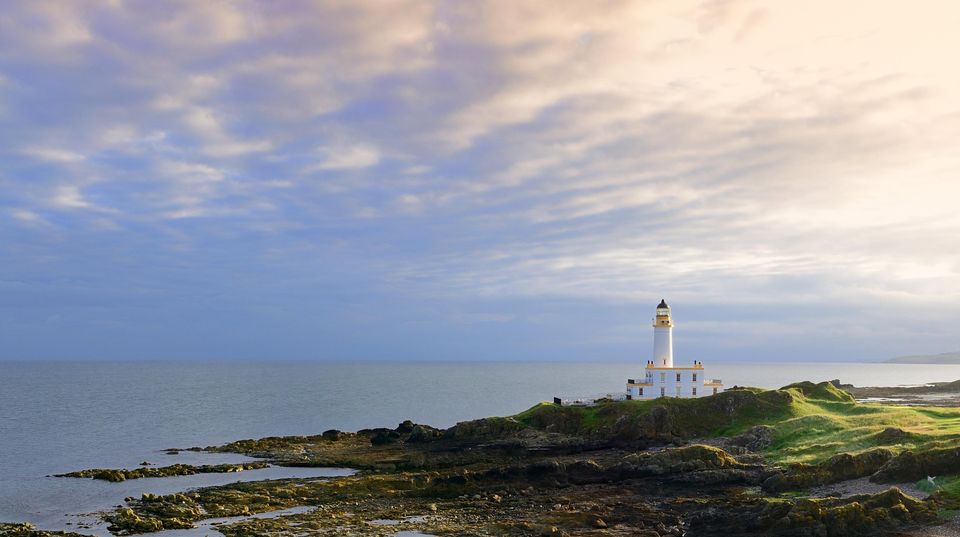 The view from the 9th hole at Turnberry's Ailsa course, looking towards the lighthouse. Picture: Steve Carr Golf