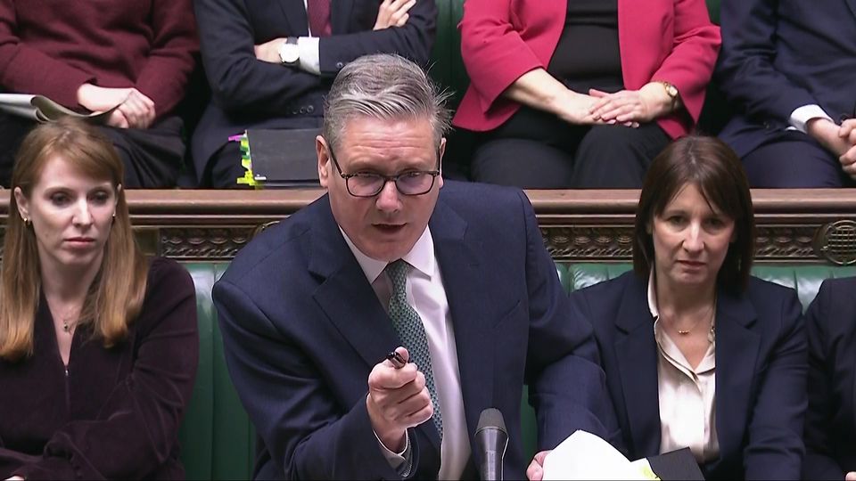 Prime Minister Sir Keir Starmer said Labour would continue to rebuild ‘no matter what the blockers opposite say’ (House of Commons/UK Parliament)