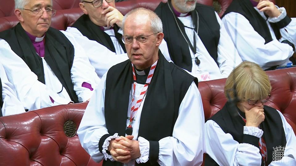 The Archbishop announced his resignation last month (House of Commons/UK Parliament/PA)