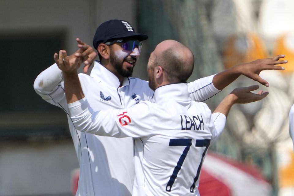 Jack Leach and Shoaib Bashir are England’s spinners in Pakistan (K.M. Chaudary/AP)