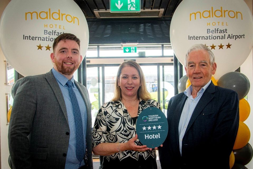 Pictured left to right: Conor Curran, General Manager, Alison Leslie, Tourism NI & Seamus McAleer, Founder and Chairman of McAleer & Rushe