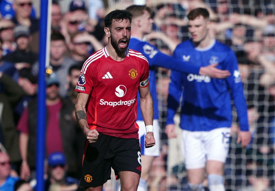 Bruno Fernandes sparked United’s recovery at Everton on Saturday lunchtime (Peter Byrne/PA)