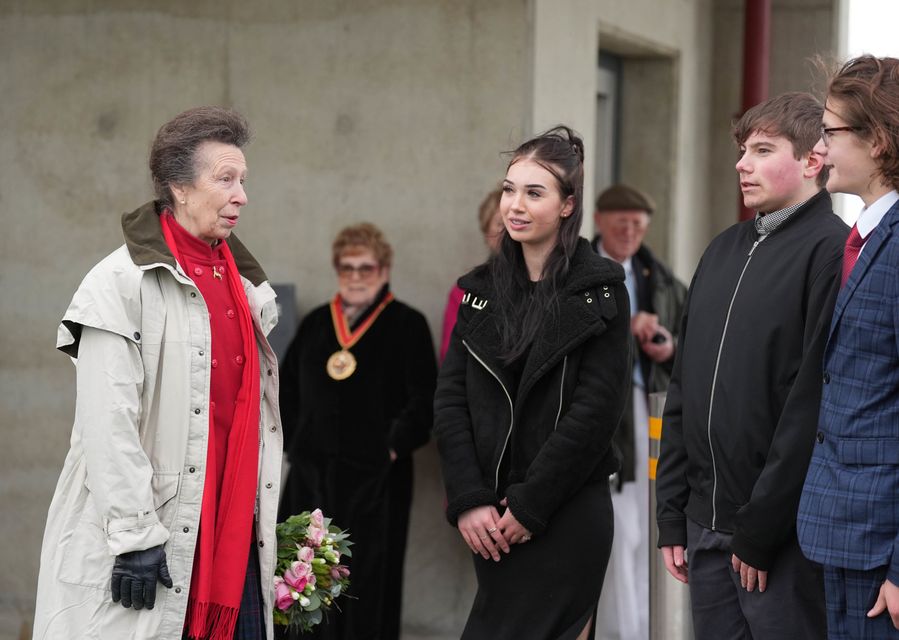 Anne during the engagement on Tuesday afternoon (Joe Giddens/PA)