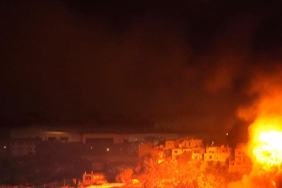 Israeli air strikes targeted southern Beirut overnight (Hussein Malla/AP)