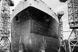 thumbnail: The Myrina glides down the slipway at Harland & Wolff, after her launch.  6/9/1967